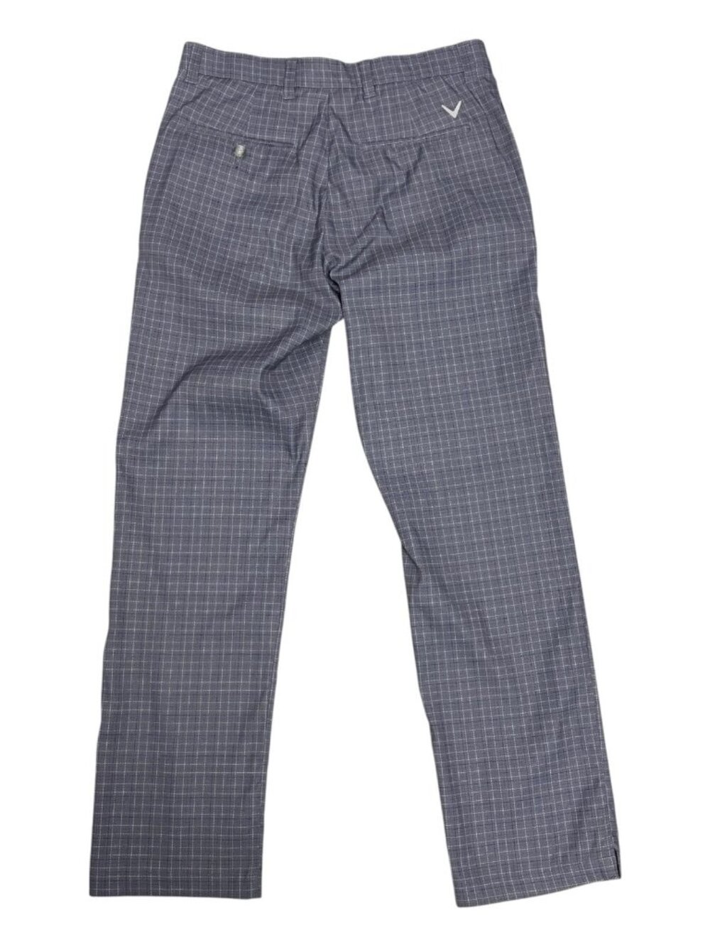 CALLAWAY GOLF Pants Plaid Grey Light Straight Casual Trousers Mens Small 30x30